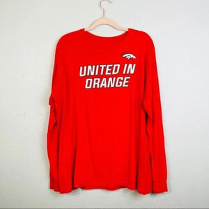 NFL Team Apparel Denver‎ Broncos United In Orange Long Sleeve Top XL